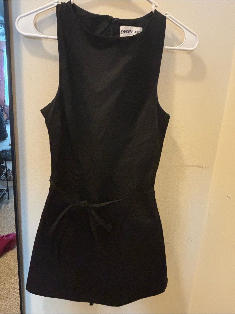 Princess Polly Black Sleeveless Self-Tie Mini Dress